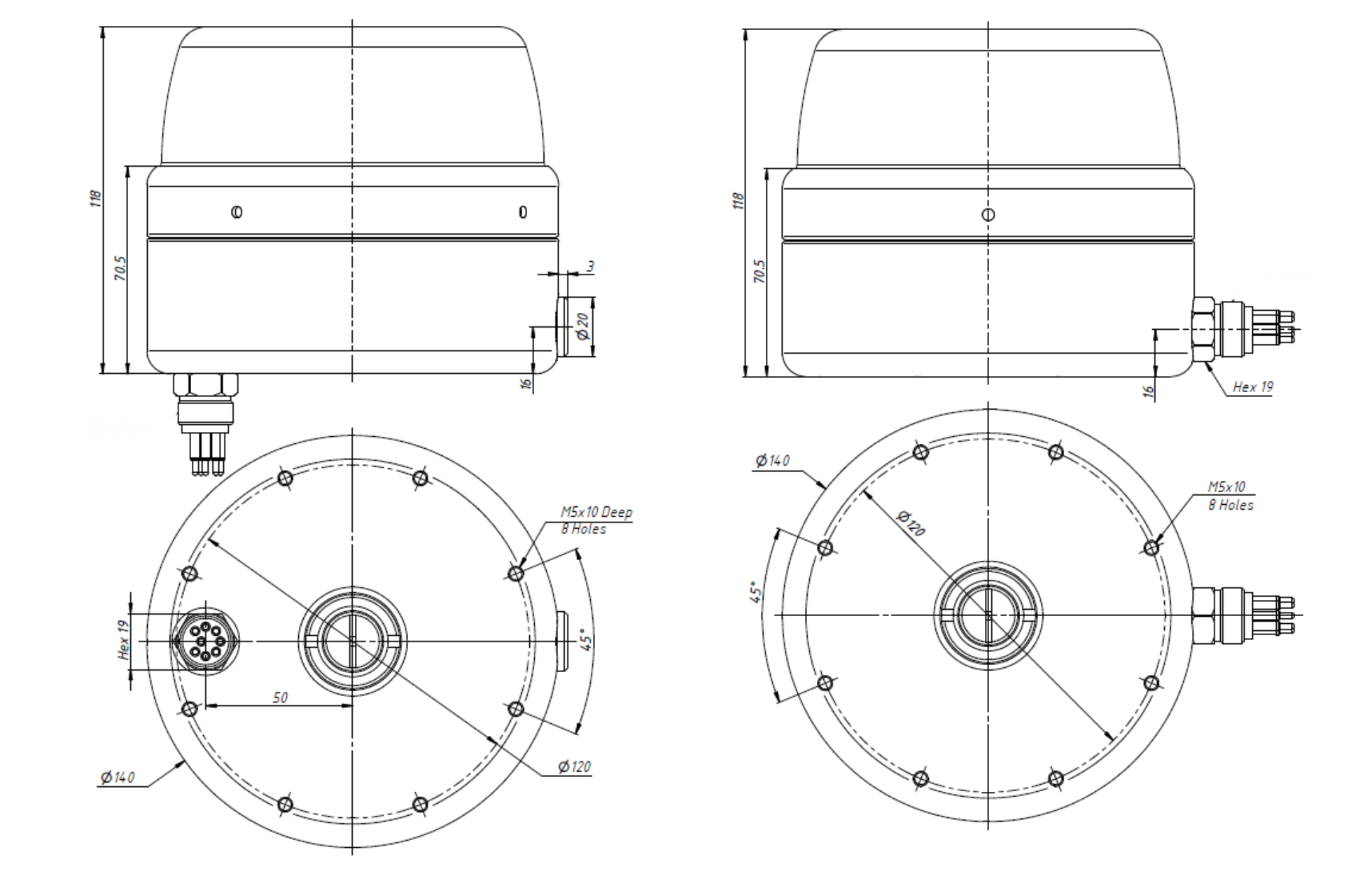 Dimensions High Resolution Scanning Sonar RS900