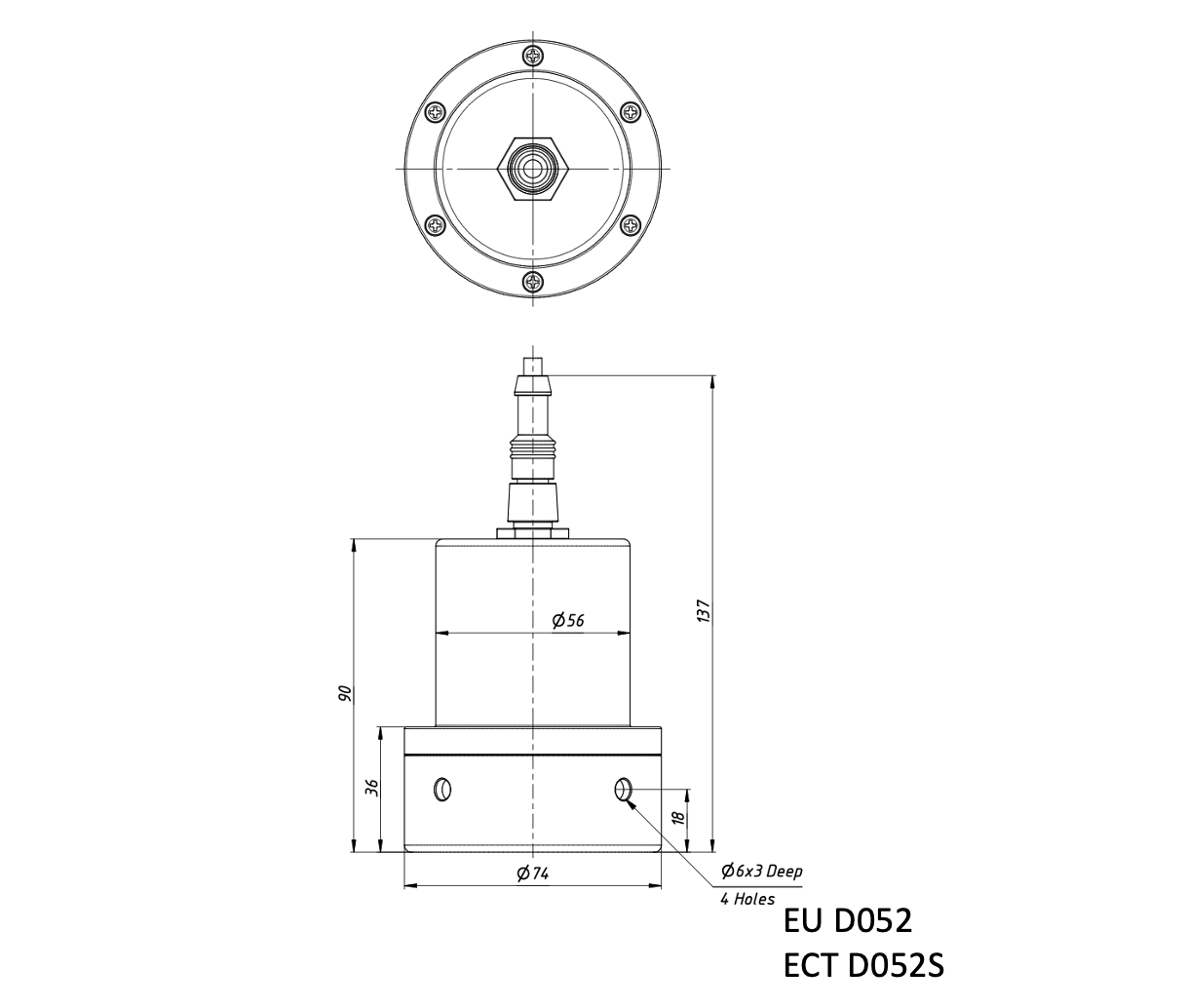 Echologger Echosounder ECT D032S dimensions