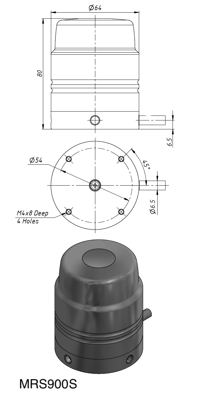 Dimensions Mini Single Beam Scanning Sonar Echologger MRS900S