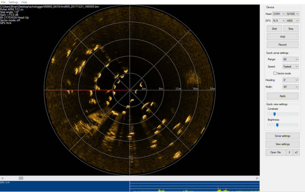 Scanning Sonar Echologger MRS900