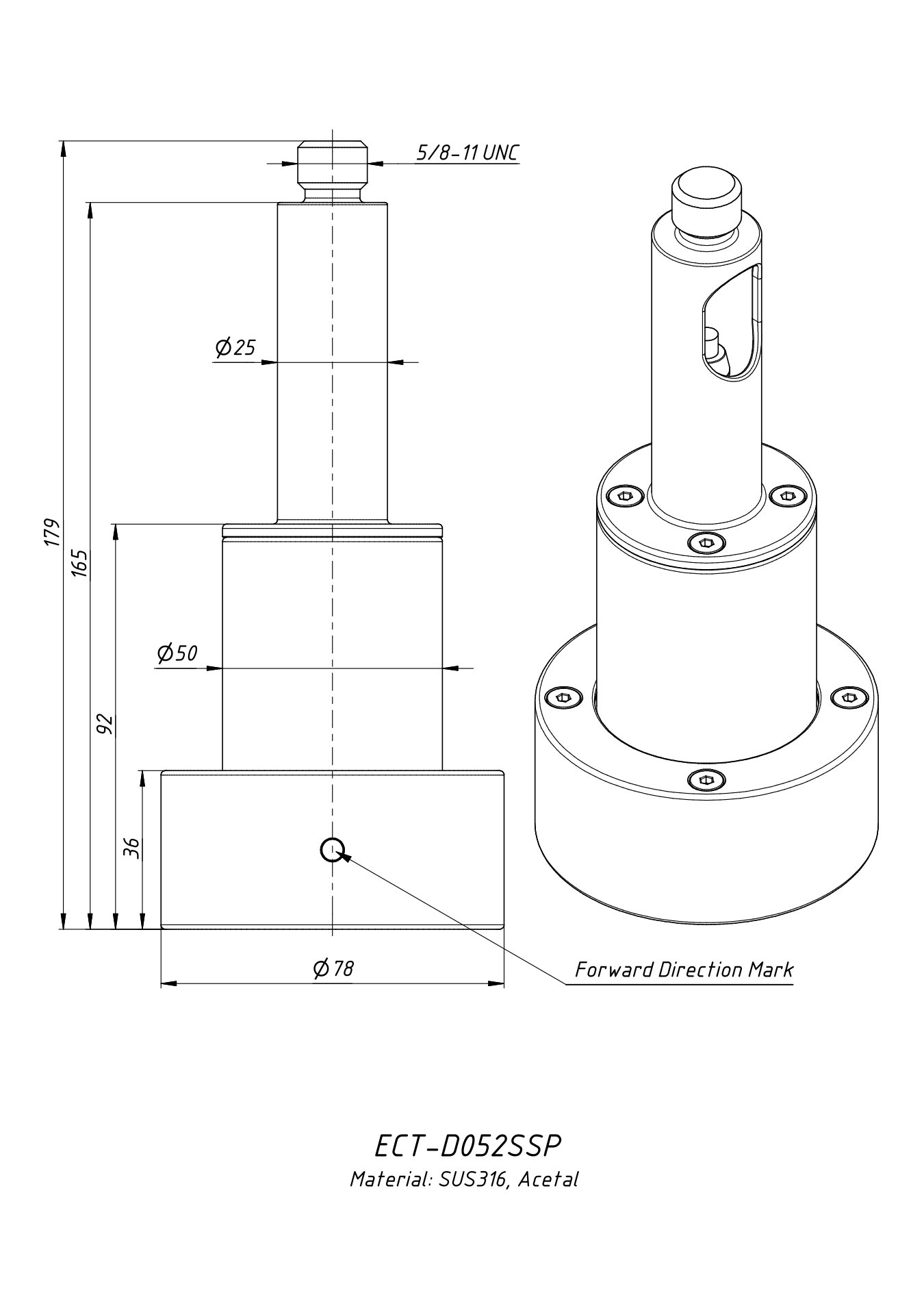 Dimensions Pole-Mounted Echosounder Echologger ECT D052SSP