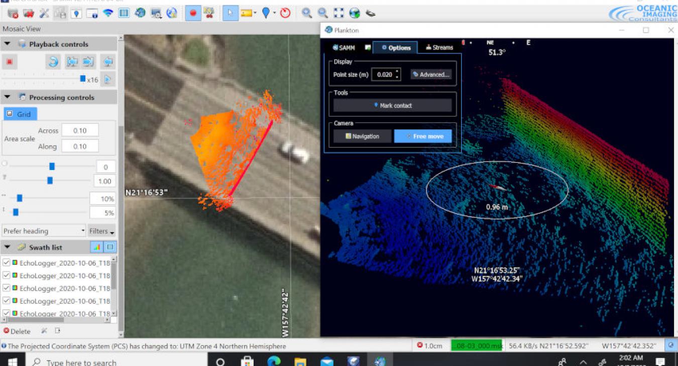 3D scanning sonar Echologger DASS710 and SAMM
