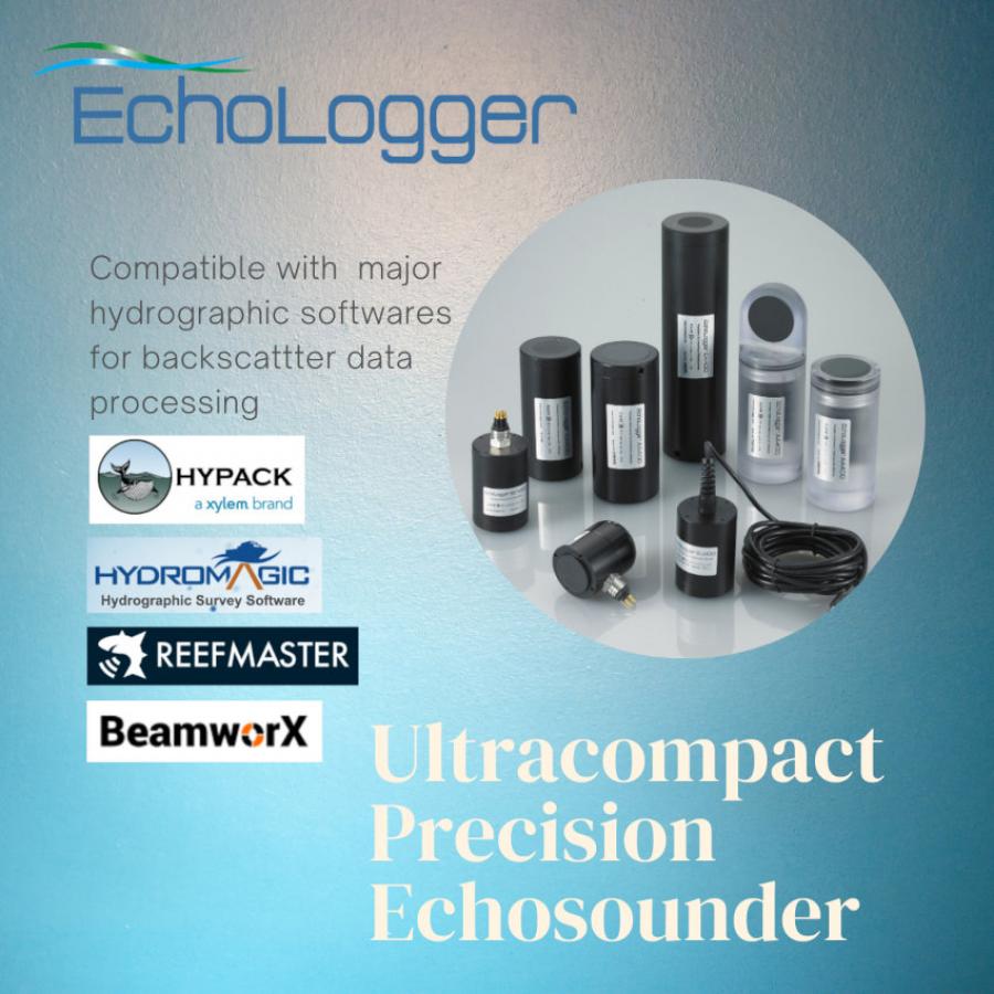 Echologger echosounders with Hypack, HydroMagic, BeamworX and Reefmasters